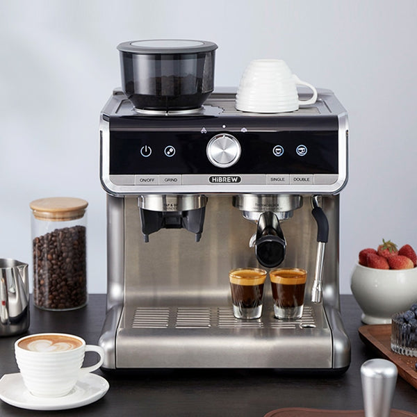 آلة صنع القهوة الاحترافية مع طاحونة مدمجة مناسبة لمتاجر القهوة والمطاعم والمقاهي
